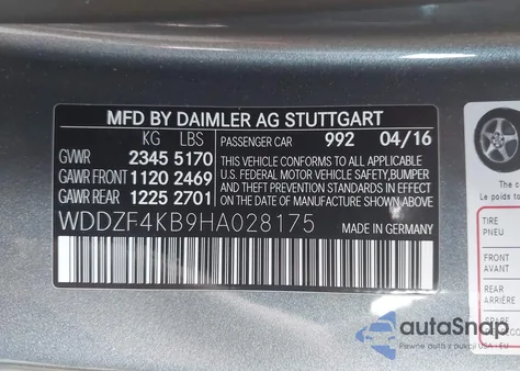 2017 Mercedes-Benz E 300 4Matic from USA, damaged, VIN WDDZF4KB9HA028175